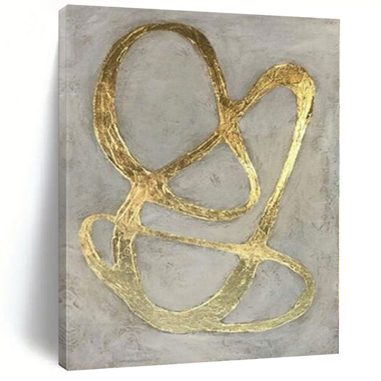 Giant Hand-Painted Contemporary Abstract Art for Family Home Basement Recreation Areas