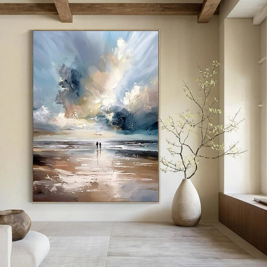 Hand-Painted Personalized Abstract Art for Dining Room and Entryway