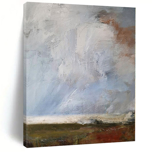 Luxurious Hand-Painted Abstract Wall Art for Behind Living Room Sectional Sofas