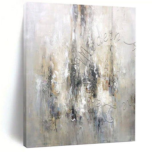 Hand-Painted Extra-Large Contemporary Abstract Painting for Luxury Hotel Ballrooms