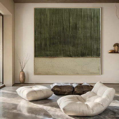 Oversized Hand-Painted Abstract Mural for Office & Hallway