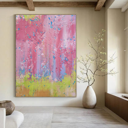 Oversized Custom Hand-Painted Abstract Art for Office & Hotel Outdoor Gardens