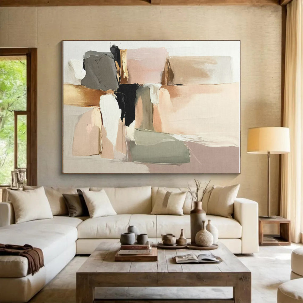 Super-Sized Contemporary Abstract Canvas for Modern Pet Grooming Station Wall