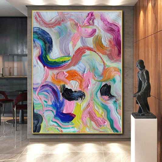 Super-Sized Custom Abstract Wall Art for Home Craft Room Storage Wall