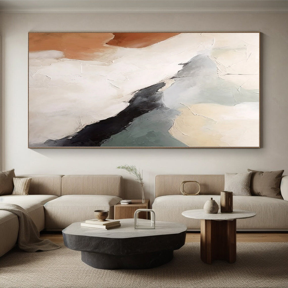 Oversized Custom Abstract Wall Art for Laundry Room Sink and Cabinet Areas