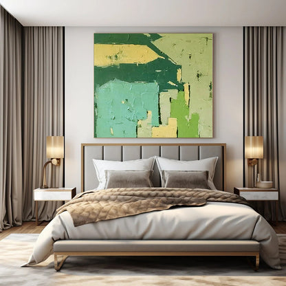 Oversized Abstract Art for Closet Dressing Areas - Custom Acrylic on Linen