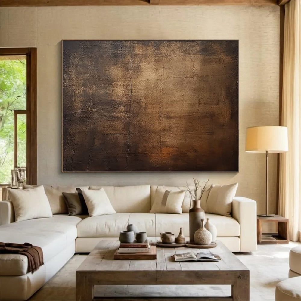 Grand Handcrafted Abstract Painting for Luxury Villa Foyers