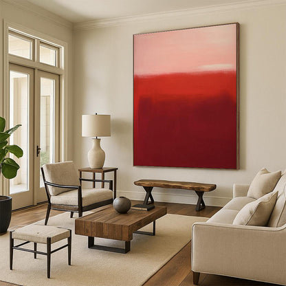 Giant Contemporary Abstract Painting for Contemporary Home Theater Popcorn Bar Wall