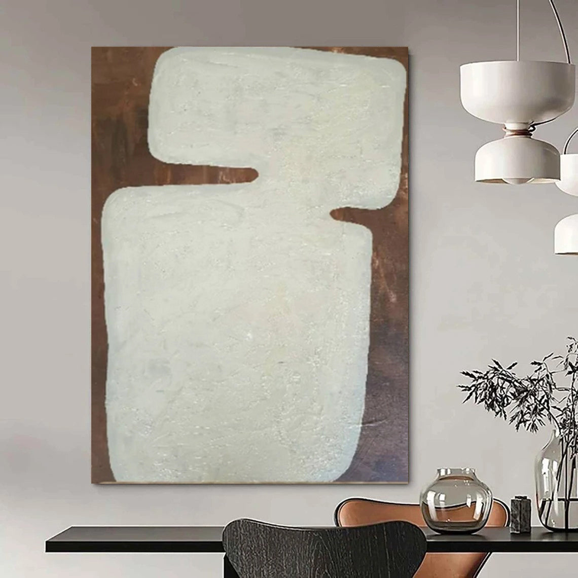 Large Hand-Painted Contemporary Abstract Wall Art for Cozy Home Kitchens