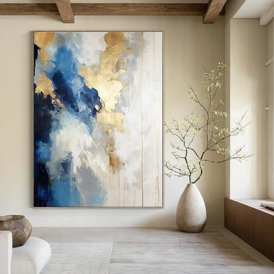 Enchanted Forest Hand-Painted Abstract Canvas for Children's Bedrooms