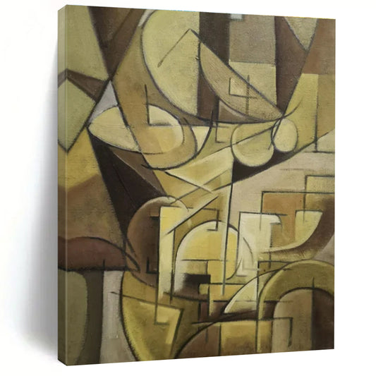 Custom Hand-Painted Abstract Canvas for Bar & Hotel Reception Areas