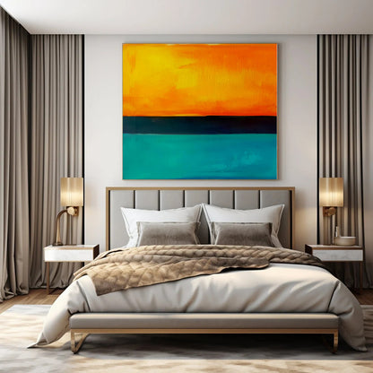 Chandelier-Focused Hand-Painted Mural for Dining Room Ceilings