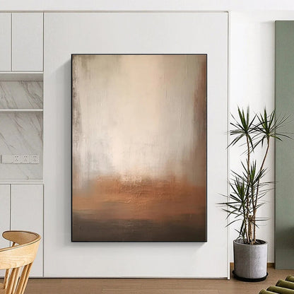 Staggering Hand-Brushed Abstract Painting for Basement Game Night Wall