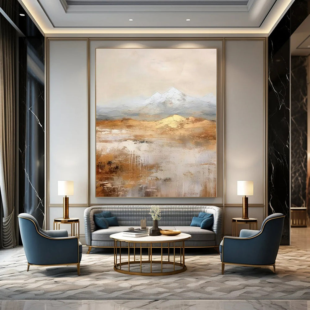 Super-Sized Hand-Painted Modern Abstract Wall Decor for Bedroom Reading Nooks