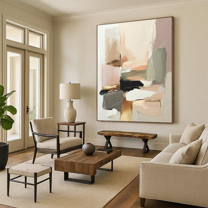 Super-Sized Contemporary Abstract Canvas for Modern Pet Grooming Station Wall