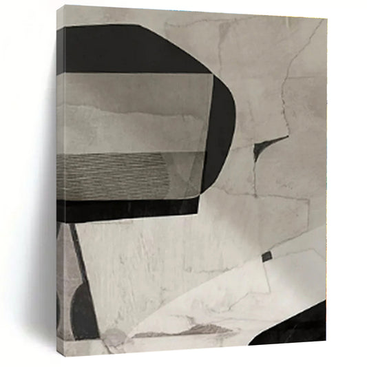 Colossal Abstract Symbolic Hand-Painted Canvas for Pet Retreat Wall