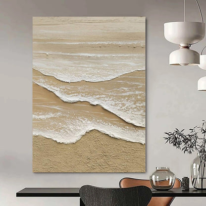 Hand-Painted Grand-Scale Abstract Canvas for Family Living Room Feature Walls