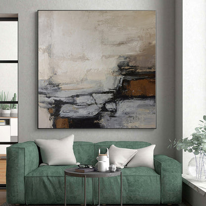 Immense Hand-Painted Abstract Art for Home Gym Feature Walls