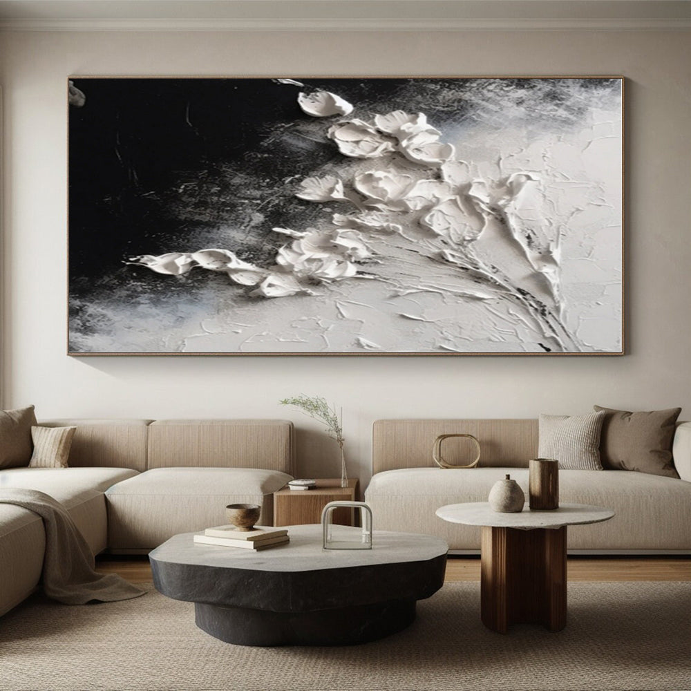 Custom Giant Hand-Painted Abstract Art for Sunroom Garden View Wall LargeART0580