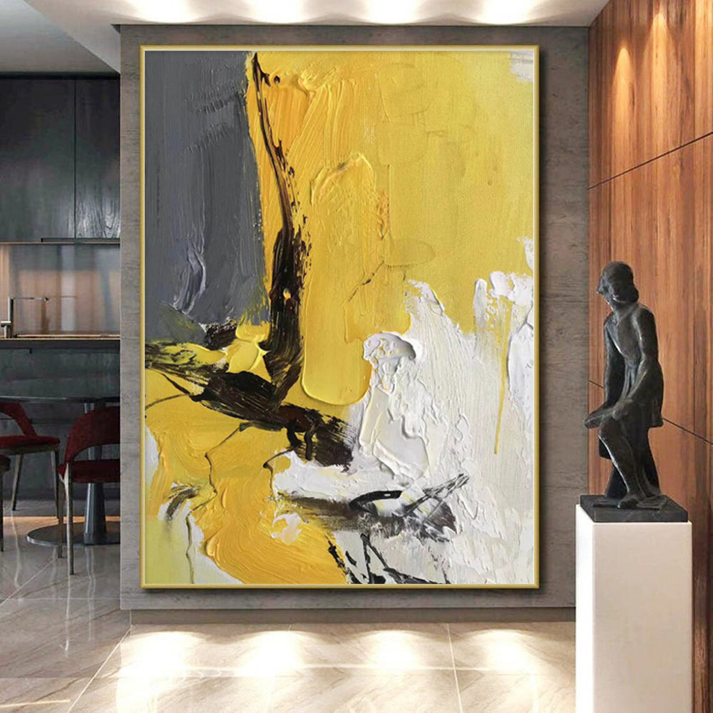 Grand Hand-Painted Abstract Canvas for Attic Storage and Display Areas