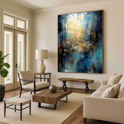 Vast Custom Abstract Art for Home Indoor Pool and Spa Feature Wall