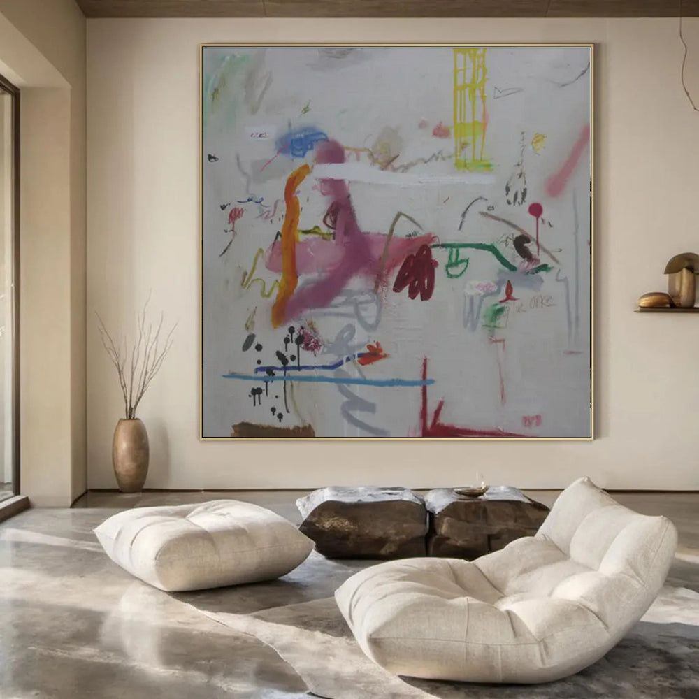 Hand-Painted Custom Abstract Art for Living Room & Dining Room