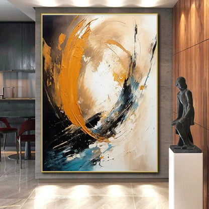 Oversized Contemporary Abstract Canvas for Reading Nook Relaxing Retreat