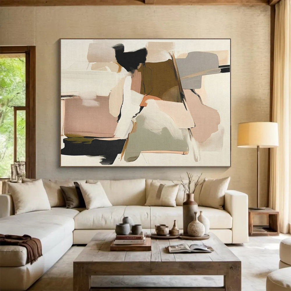 Large Custom Contemporary Abstract Wall Art for Laundry Room Aesthetic Upgrade