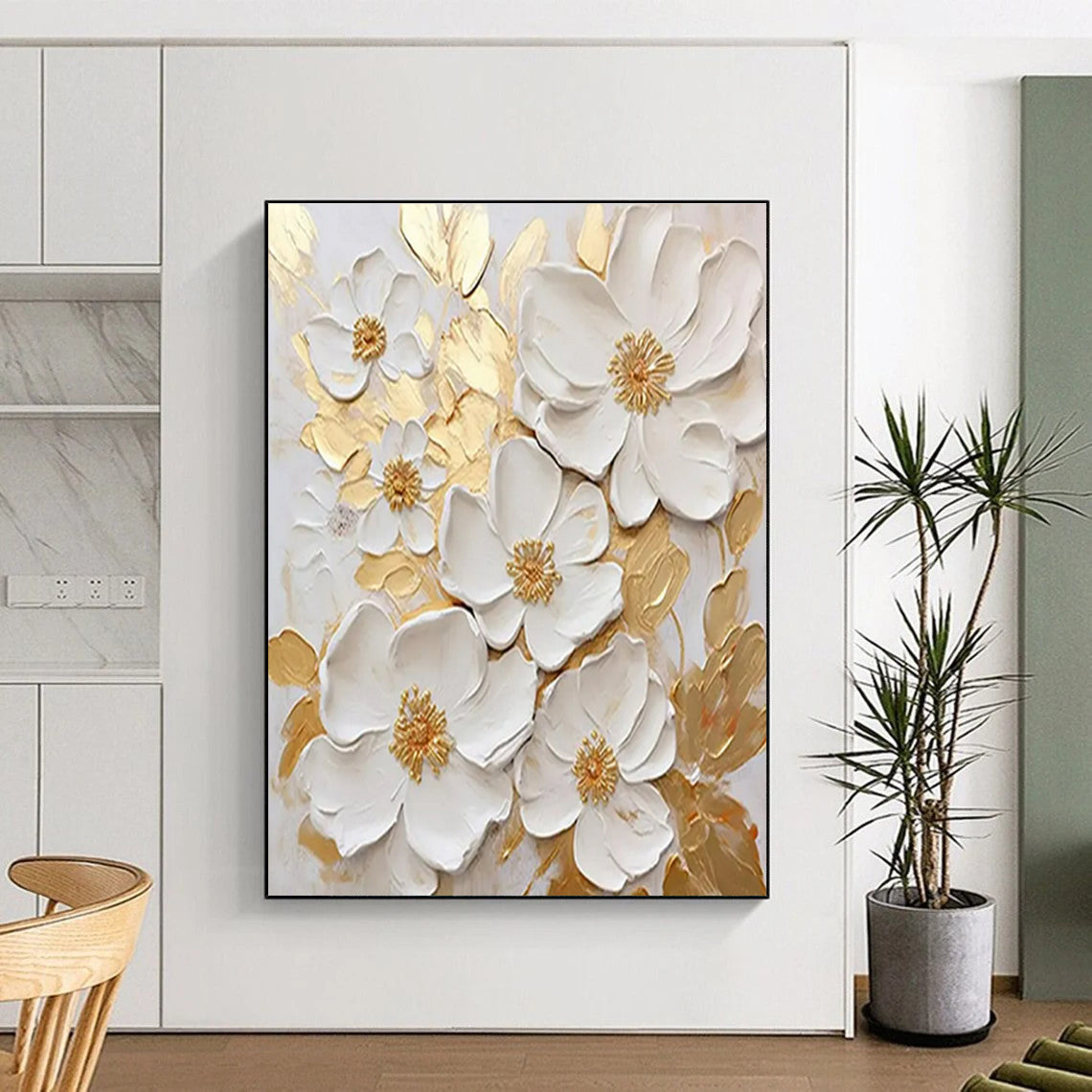 Enormous Hand-Crafted Abstract Canvas for Photography Studios LargeART0658