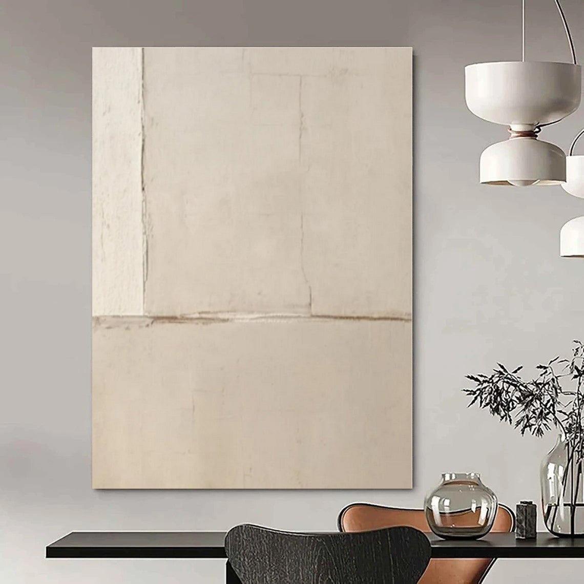 Hand-Painted Bespoke Abstract Mural for Office Cubicle Dividers
