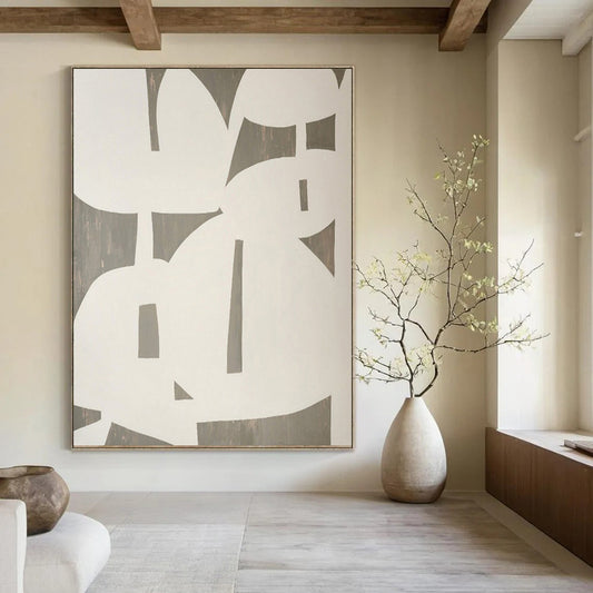 Hand-Painted Large Modern Abstract Wall Art for Stylish Home Dining Rooms