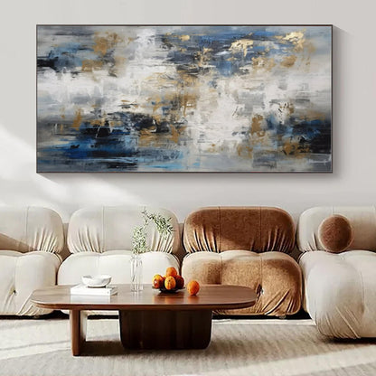 Large Custom Hand-Painted Abstract Canvas for Office Hallways