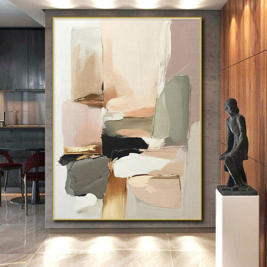 Super-Sized Contemporary Abstract Canvas for Modern Pet Grooming Station Wall