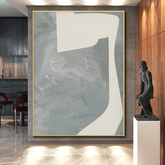 Enormous Hand-Painted Abstract Art for Home Gym Equipment Wall