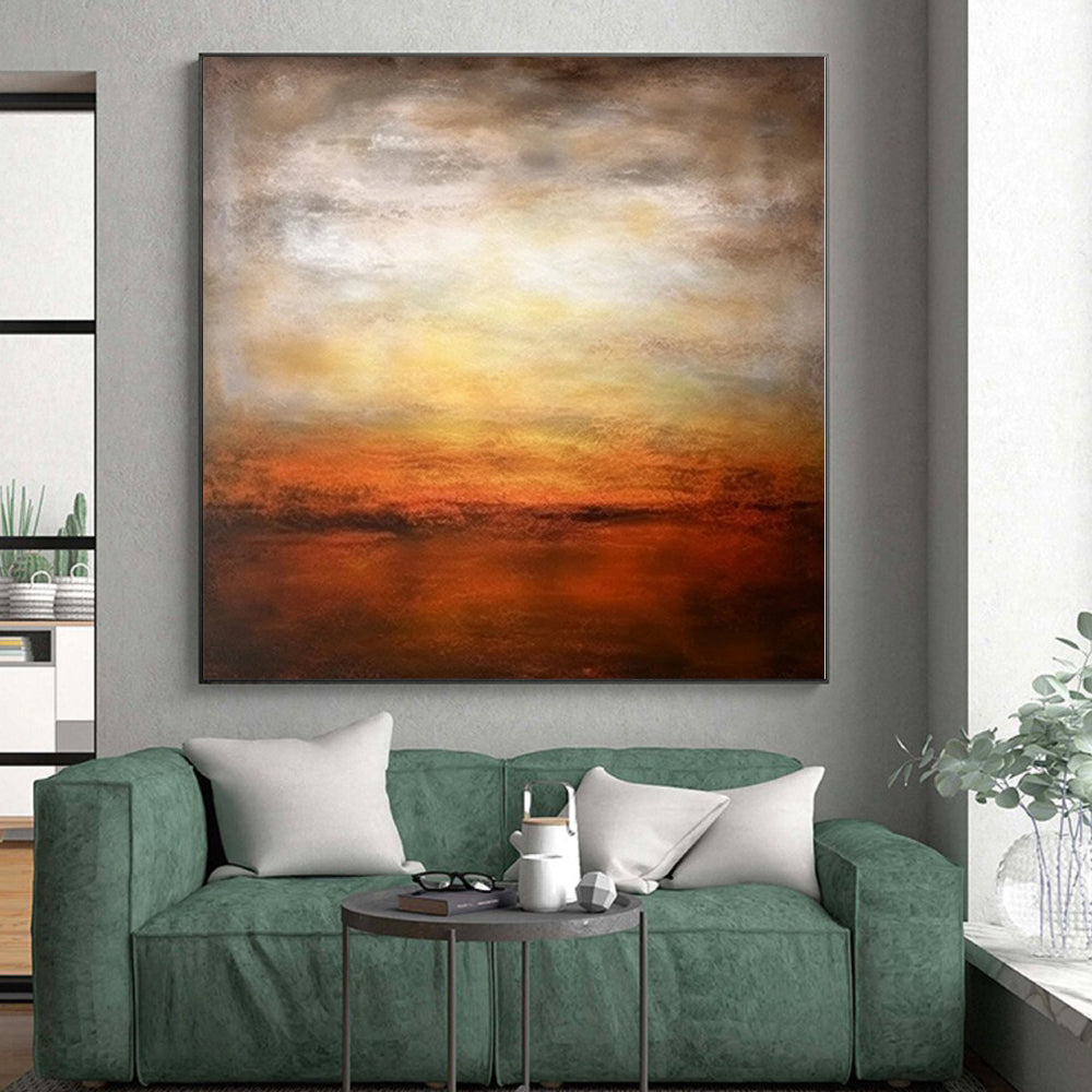 Immense Hand-Painted Abstract Art for Home Gym Mirror Walls