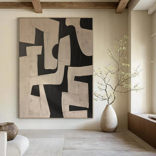 Custom Extra Large Hand-Painted Abstract Canvas for Event Venue Backdrops