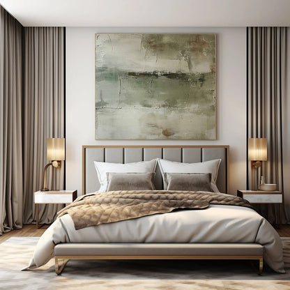 Oversized Custom Hand-Painted Abstract Painting for Office and Bar