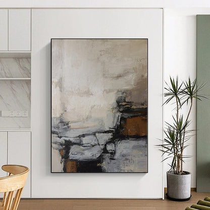 Immense Hand-Painted Abstract Art for Home Gym Feature Walls