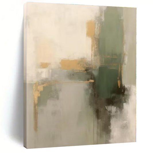 Huge Hand-Painted Contemporary Abstract Canvas for Office Shipping and Receiving Areas