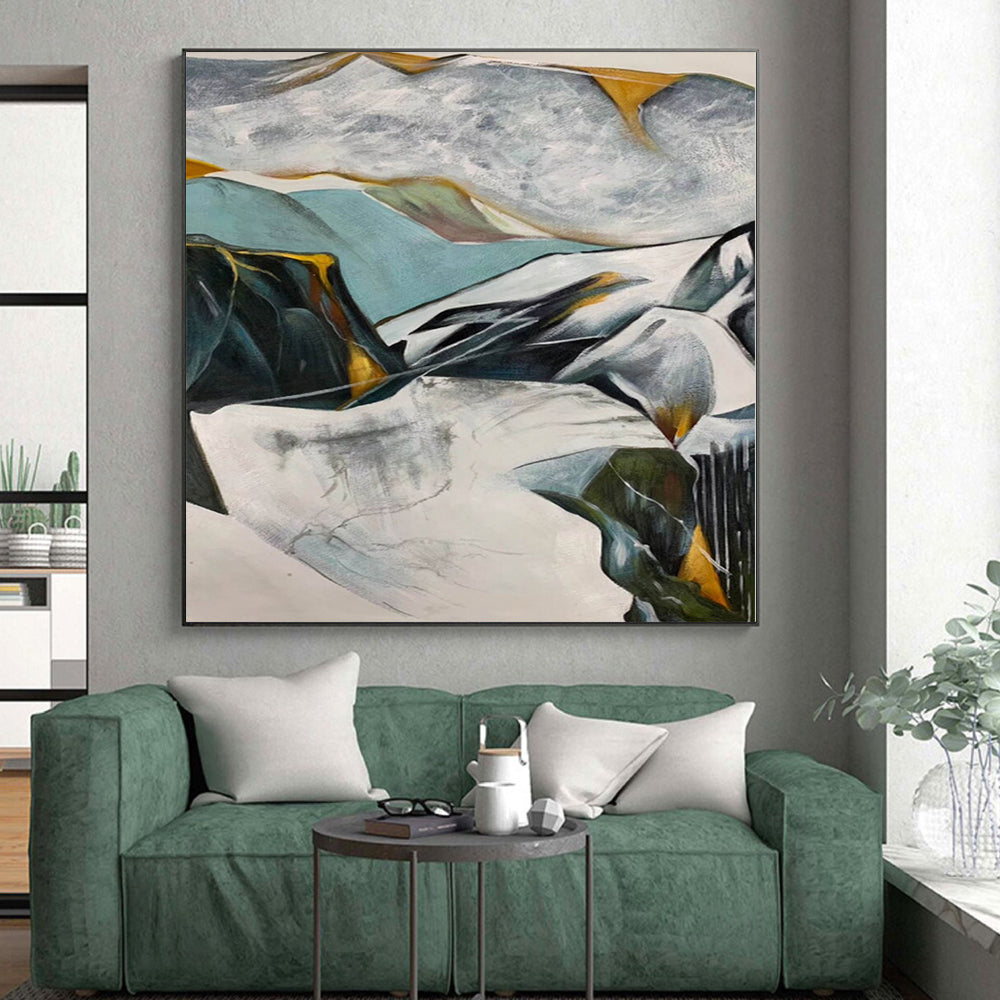 Large Custom Abstract Art for Bathroom Vanity Mirror Surrounds