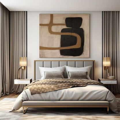Oversized Custom Hand-Painted Abstract Painting for Office Break Rooms