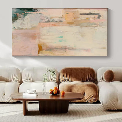 Large Hand-Painted Modern Abstract Wall Decor for Senior Living Community Activity Rooms