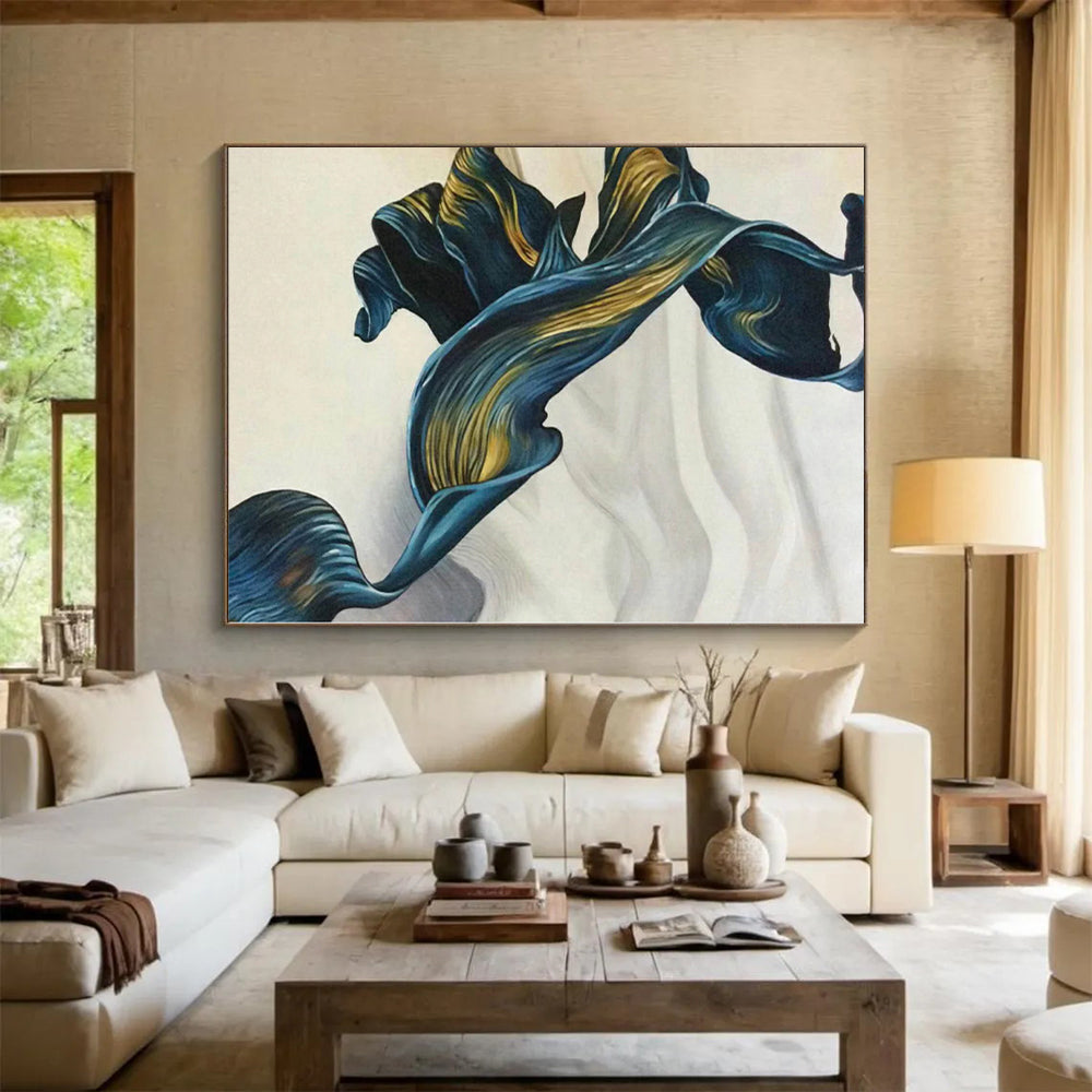 Grand Made-to-Order Abstract Art for Home Indoor Pool and Spa Feature Walls