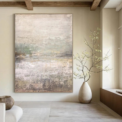 Oversized Handcrafted Abstract Canvas for Performing Arts Center Foyers