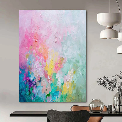 Large Hand-Painted Contemporary Abstract Wall Art for Family Home Game Rooms