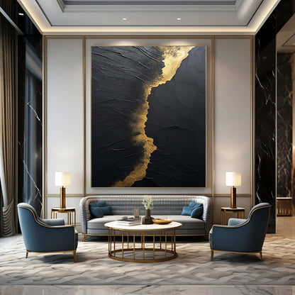 Immense Abstract Canvas for Craft Room Studios - Hand-Painted Mixed Media on Canvas