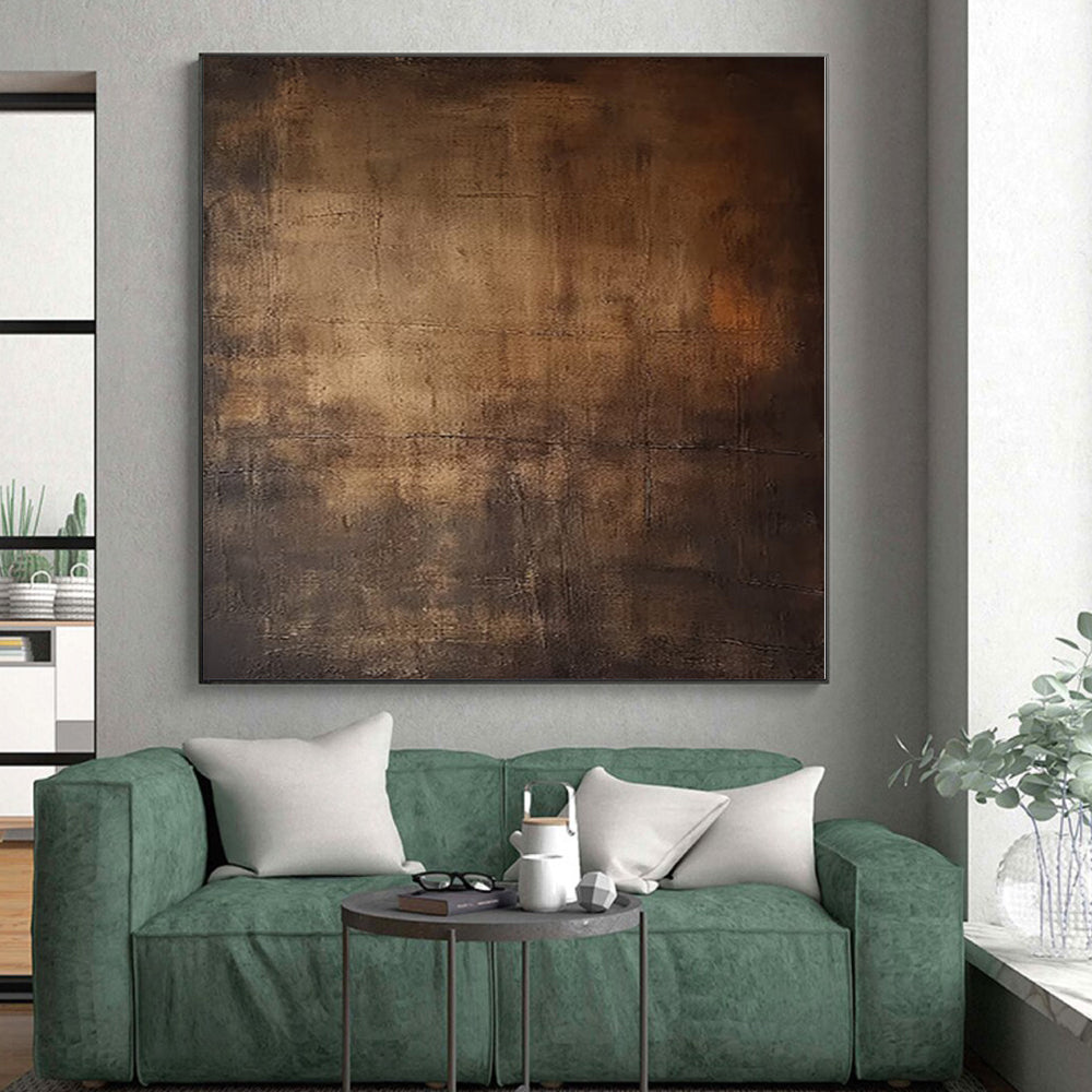 Grand Handcrafted Abstract Painting for Luxury Villa Foyers