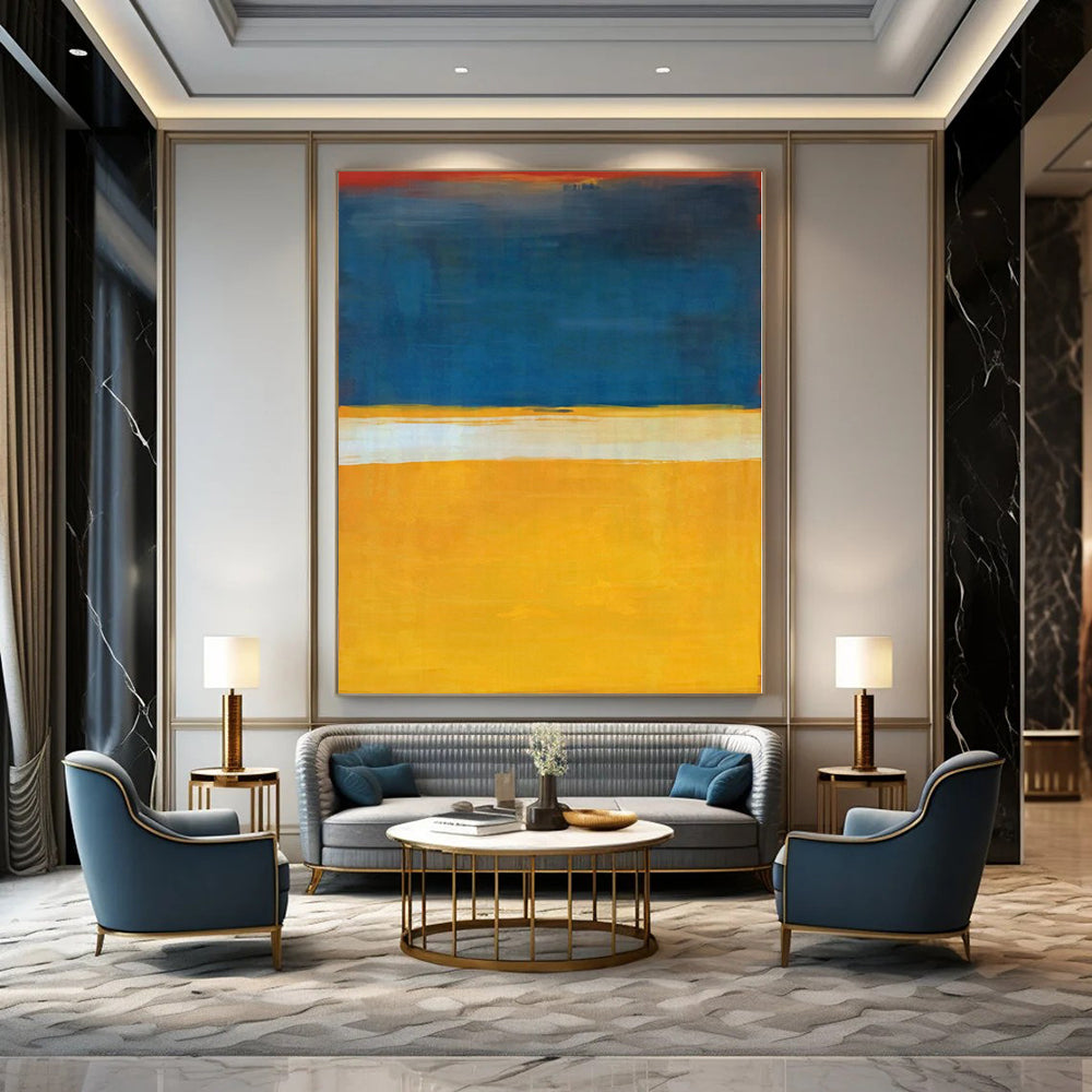 Gourmet-Inspired Hand-Painted Abstract Canvas for Dining Room Feature Walls