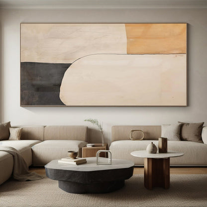 Giant Made-to-Order Abstract Painting for Living Room Bay Window Nook