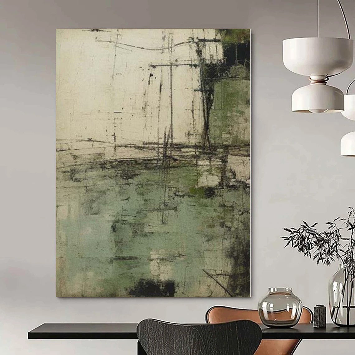 Monumental Abstract Painting for Wine Cellar Interiors - Commissioned Oil on Linen
